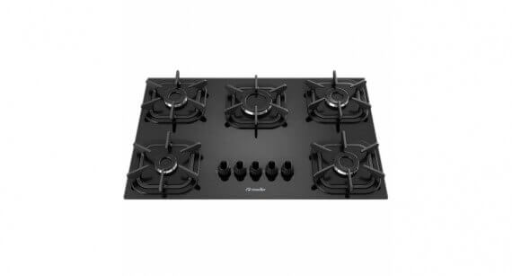 Cooktop Mueller cinco bocas na cor preta