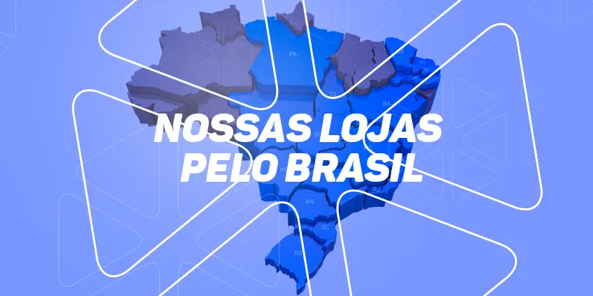 imagem do mapa do brasil indicando os estados que contem lojas da dufrio