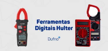 imagem de aparelhos de medição da Hulter, logotipo da Dufrio e texto "ferramentas digitais hulter"