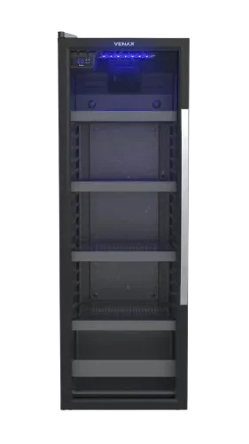 Cervejeira Venax Blue Light 209 Litros Preto Porta Invertida 110V