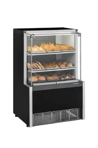 Vitrine Estufa Gelopar Aurora Preta 75cm 220V