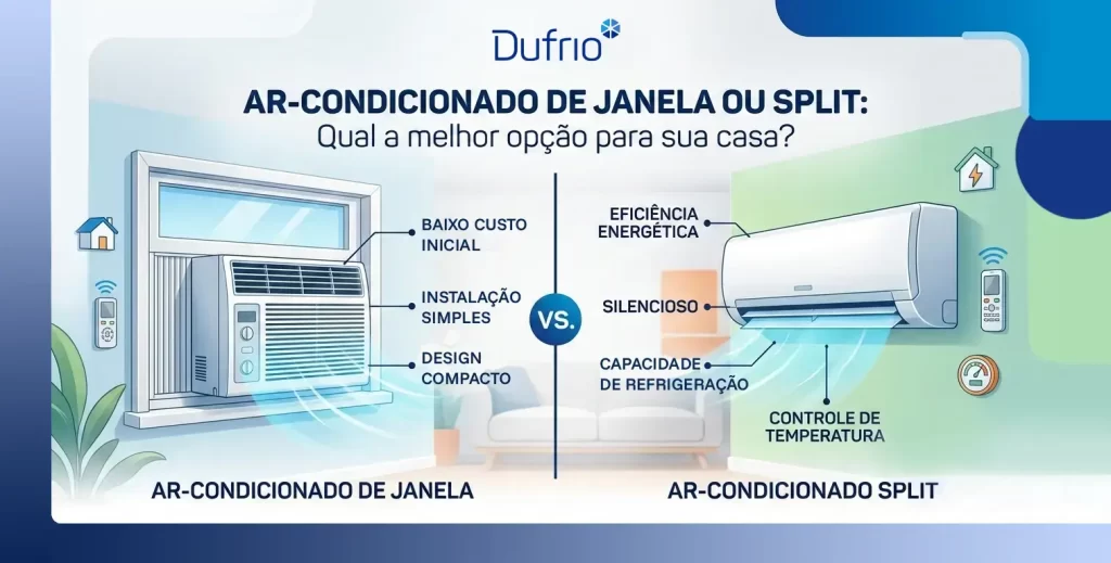 comparativo entre ar-condicionado de janela vs split
