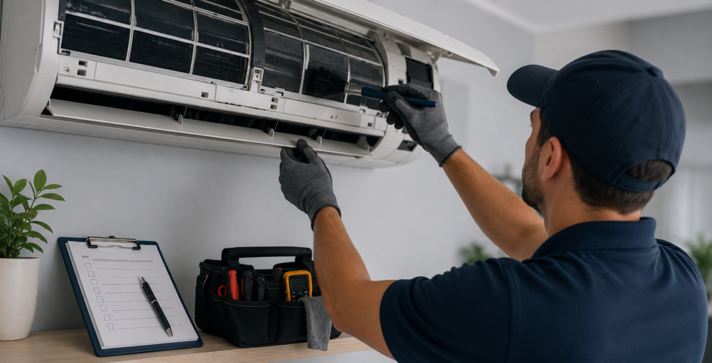 Manutenção preventiva de ar-condicionado: checklist completo para cada visita técnica