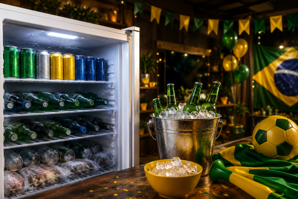 Freezer cheio na Copa: como evitar desperdício de energia e bebida quente no evento