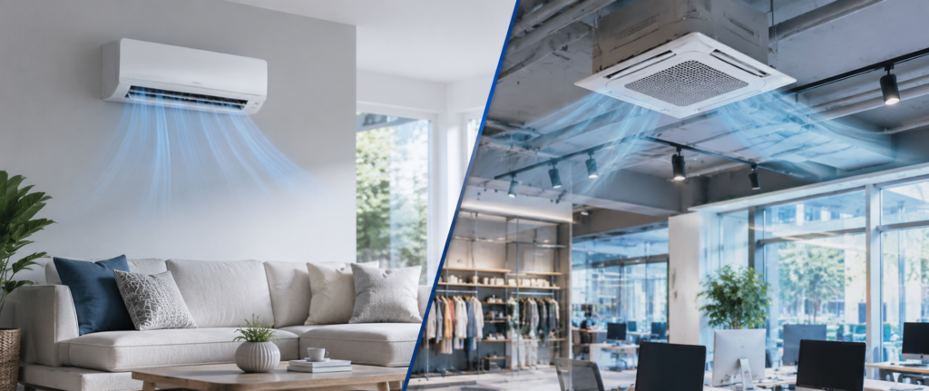 Ar-condicionado residencial e comercial: qual a diferença?